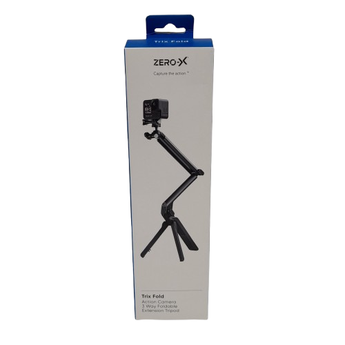 Zero-X Trix Fold Action Camera 3-Way Foldable Extension Tripod (ZXM-ACZ07) (LN)
