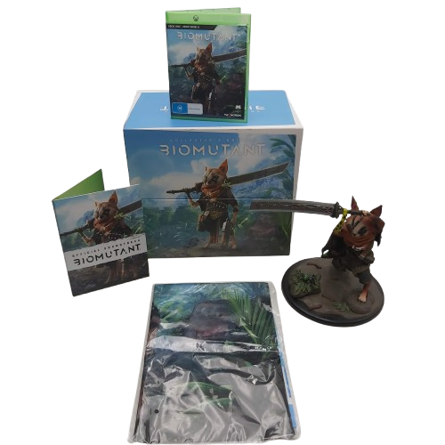 THQNORDIC XBOX One/Series Biomutant Collector’s Edition, Very Good Condition, With Box, Soundtrack, XB1/Series Game Disc In Case + A1 Fabric Artwork (NA 1344388)