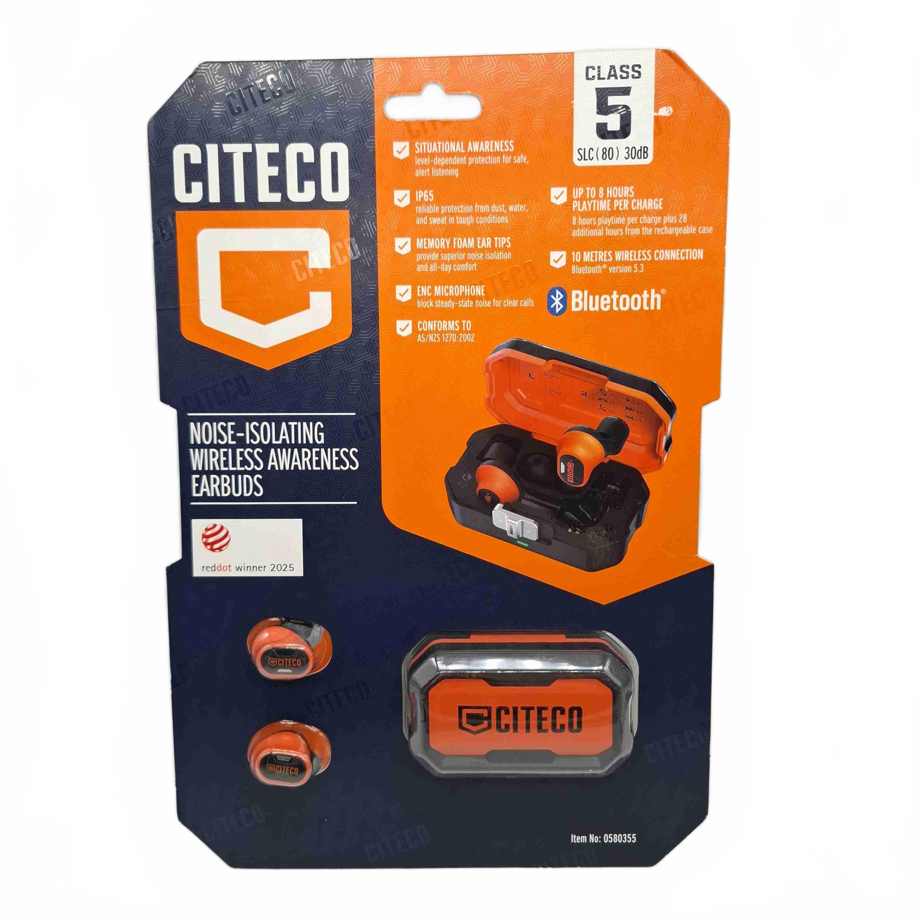 Citeco Noise Isolating Wireless Awareness Bluetooth Earphones 488137 (WR 1436623)