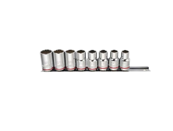 ToolPRO Socket Rail Set 1/2″ Drive SAE 8 Piece (MR)