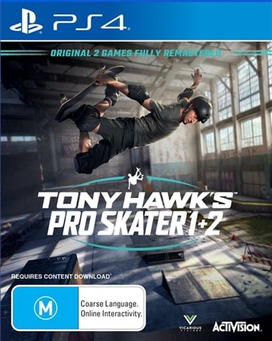 Tony Hawk’s Pro Skater 1 + 2 Playstation 4 Game, Average Condition (GE)
