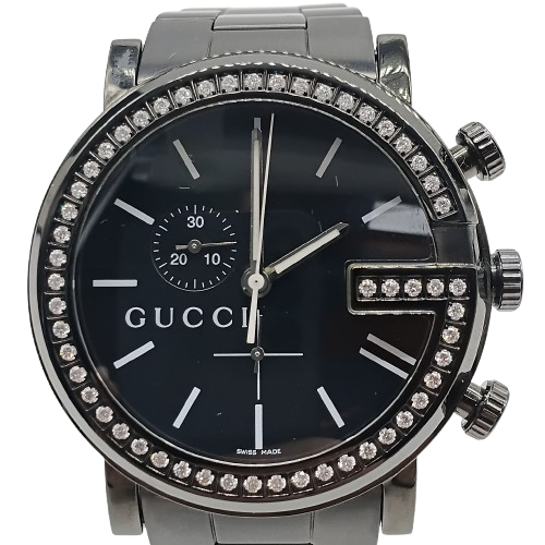 Gucci G-Chrono YA101340 Black Stainless Steel Watch (WR 1381331)