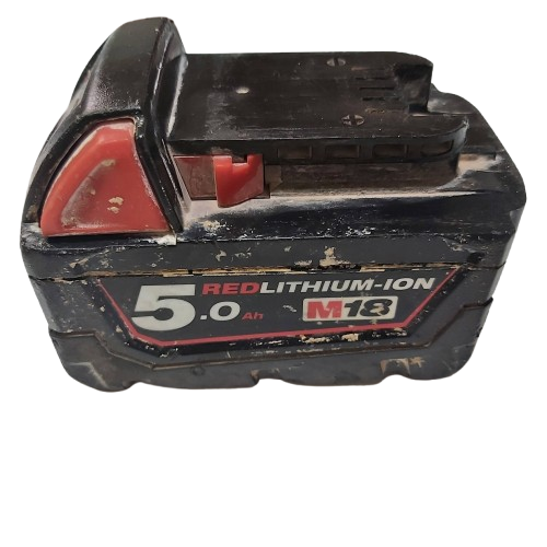 Milwaukee 18v Battery M18 B5, 5.0Ah, Black, Average Condition, Wear + Tear