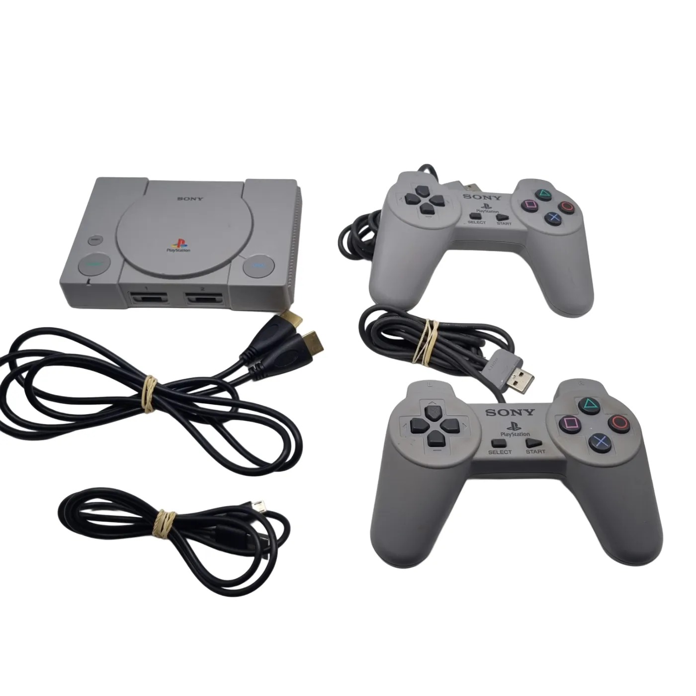 Sony PlayStation 1 Classic Mini SCPH-1000R + 2 Controllers + Power (WR 1405297)