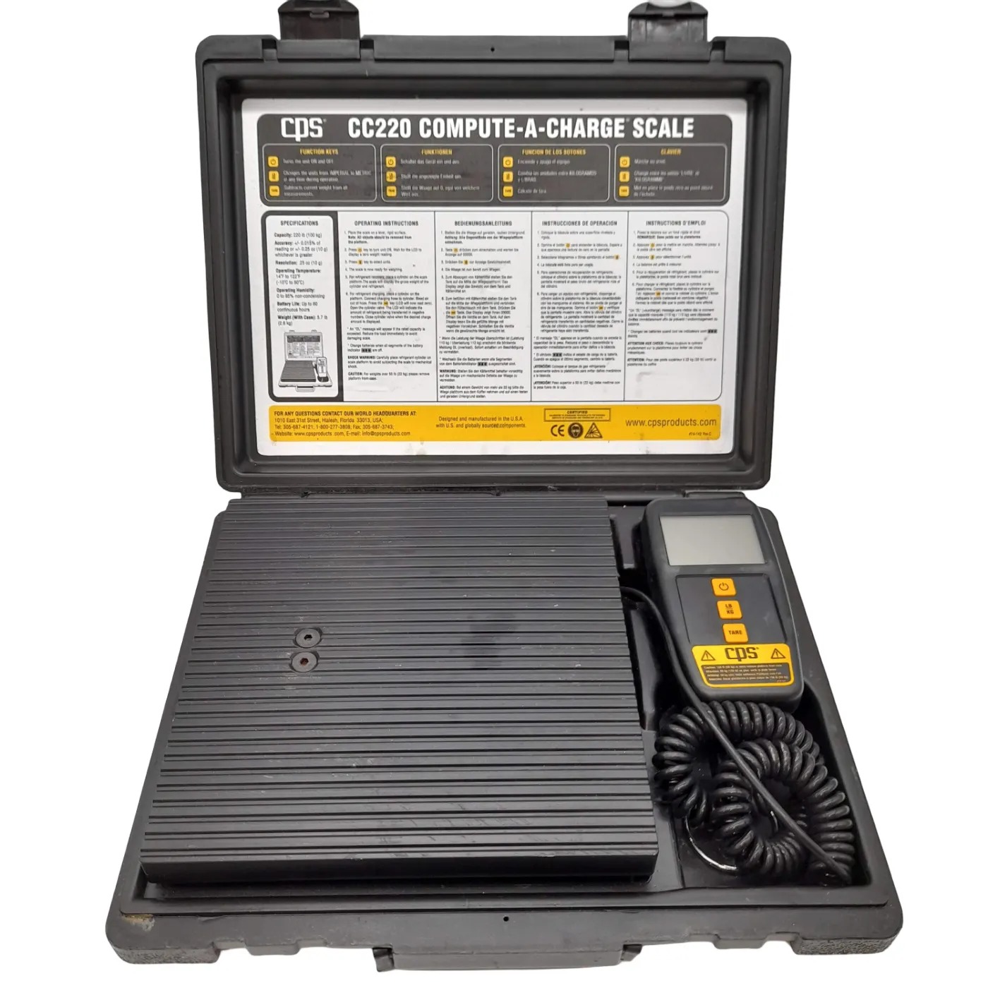 CPS Compute-A-Charge CC220 Refrigerant Charging Scale (WR)