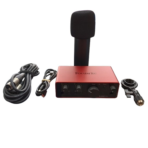 Focusrite Scarlett Solo Studio – Includes Box, Microphone, Headphones