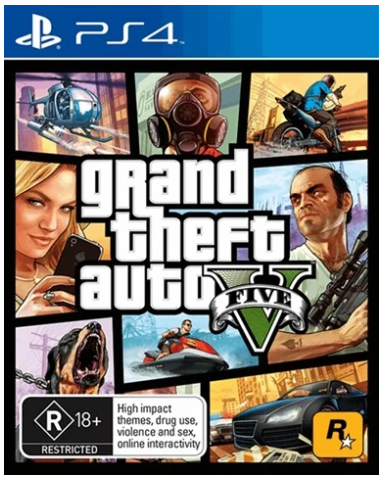 Grand Theft Auto Playstation 4 Game Good Condition With Manual * Item Is In EB Gmaes Casing **