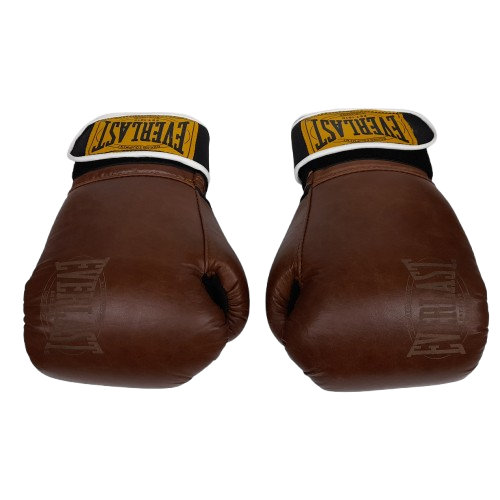 Everlast 1910 Leather Boxing Gloves Brown (MR)