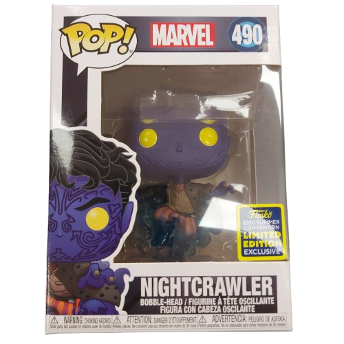 Funko Pop! Vinyl Marvel #490 Nightcrawler 2020 Summer Convention, Excellent Condition, With Box