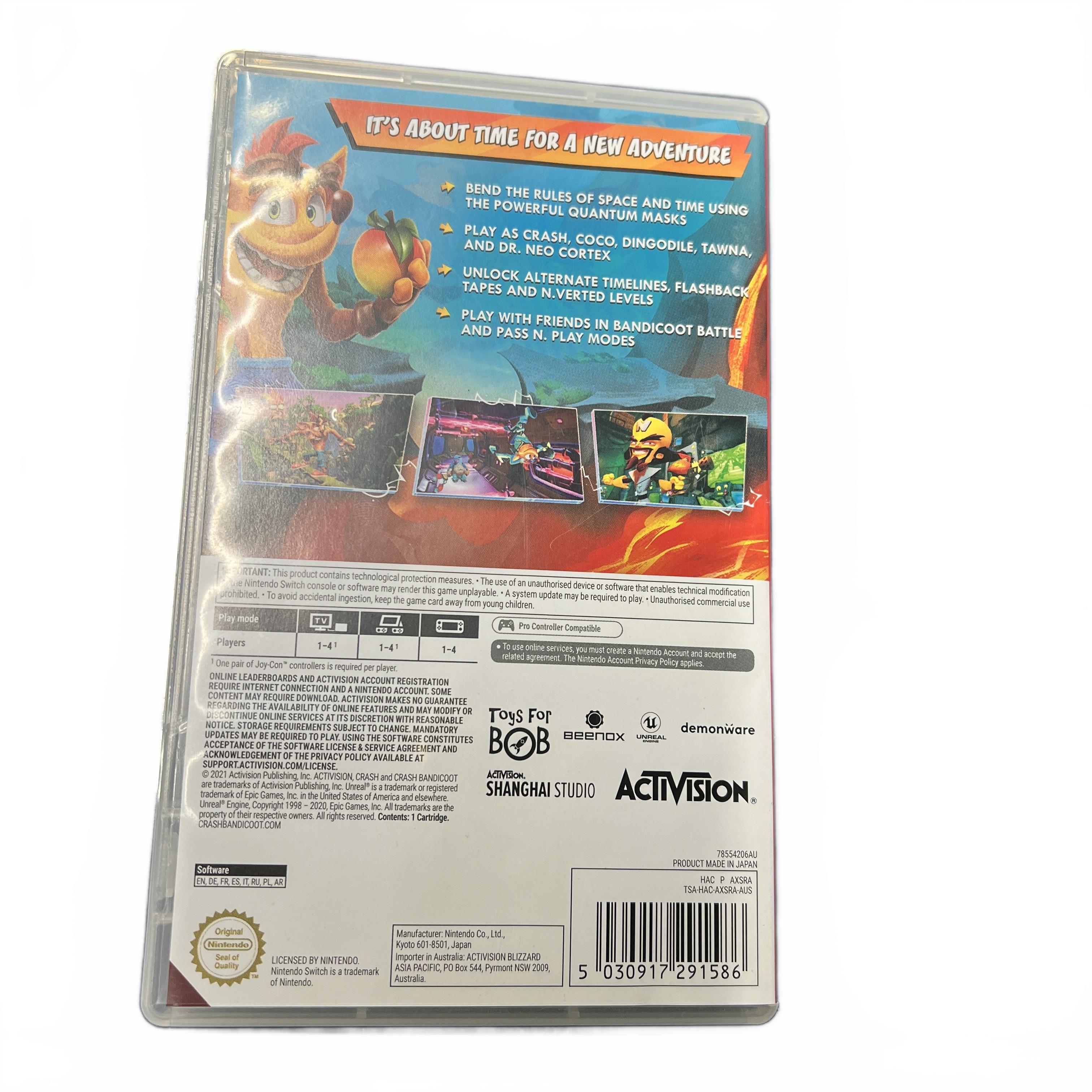 Crash Bandicoot 4 Its About Time Nintendo Switch (MK)