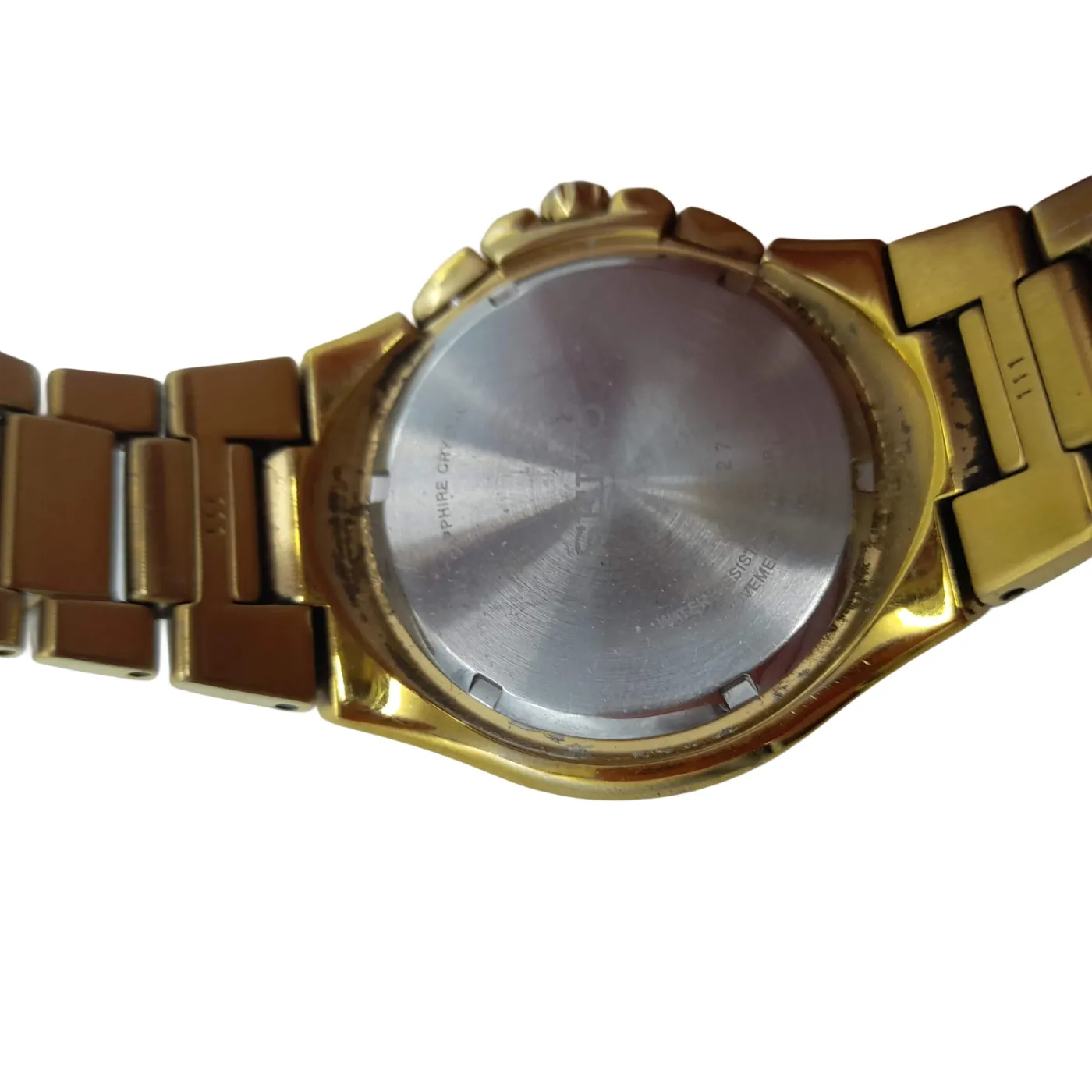 Seiko V198-0AB0 Men’s Gold and Black Analog Watch with Stainless Steel Band (WL1400525)