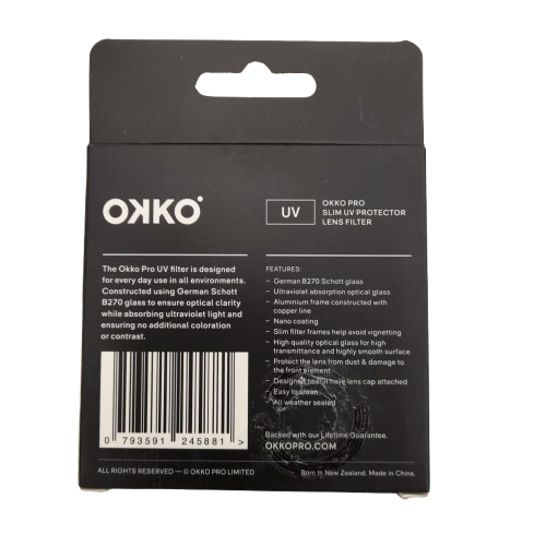 OKKO Pro Slim 67mm UV Filter Protector in Box (LN)