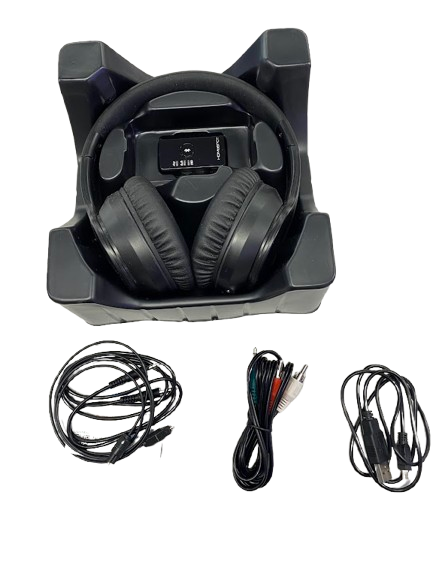 HomeSpot Wireless Over-Ear Headphones And Transmitter Set HS-JM250-TX Black  (NG)