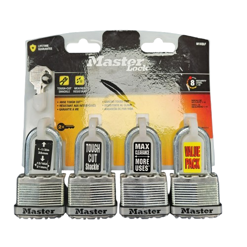 MasterLock M1XQLF 4 Pack With Key