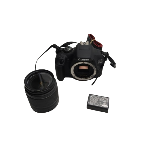 Canon DSLR EOS 1500D, 24.1MP, Black, With EFS 18-55mm 1:3.5-5.6 III Lens, Pro Master 58MM UV Lens Filter, Battery + Strap – No Charger (NA 1350568)