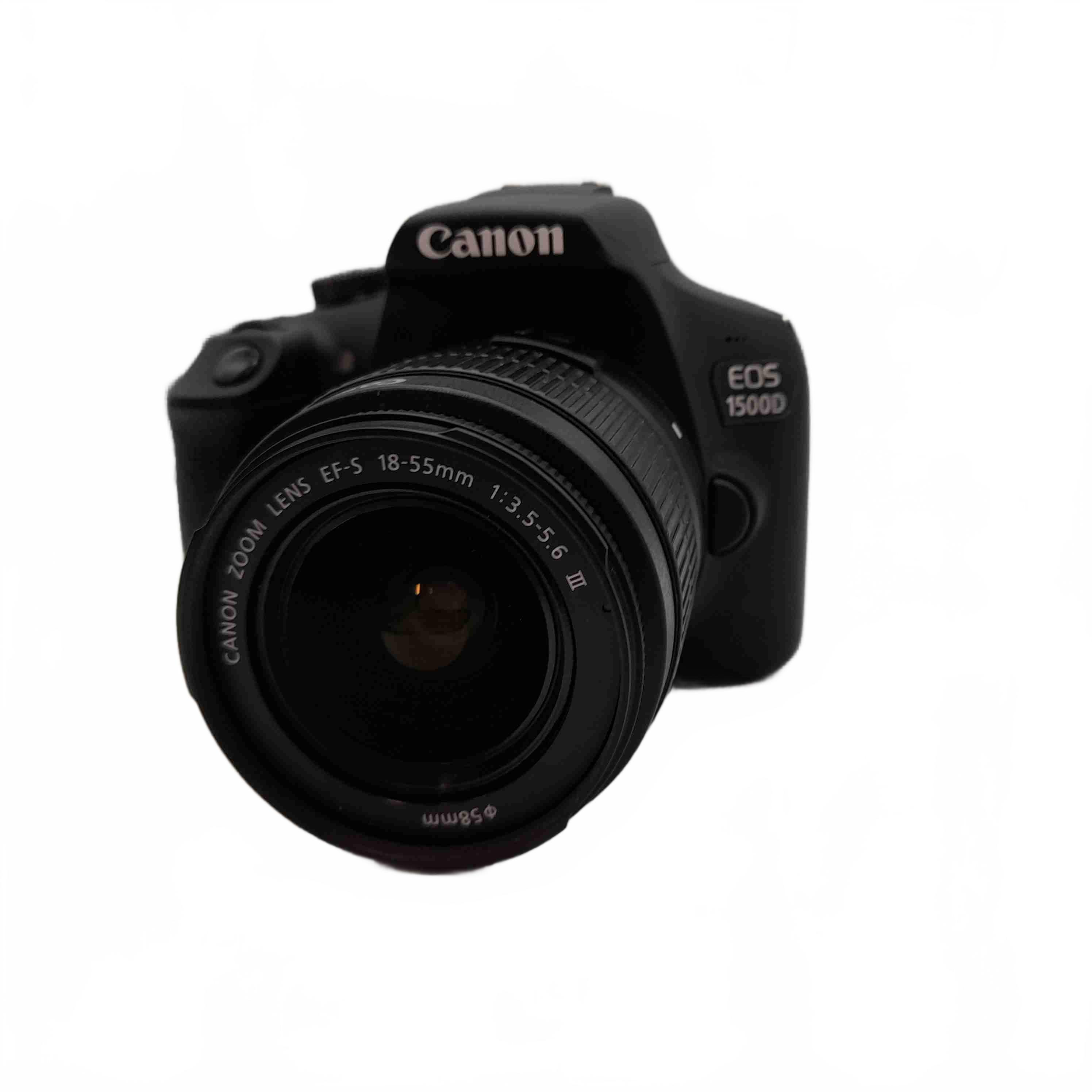 Canon EOS 1500D DSLR Camera 24.1MP Black With 55mm + 18-55mm Lens + Battery + Charger + Strap (WL 1431501)
