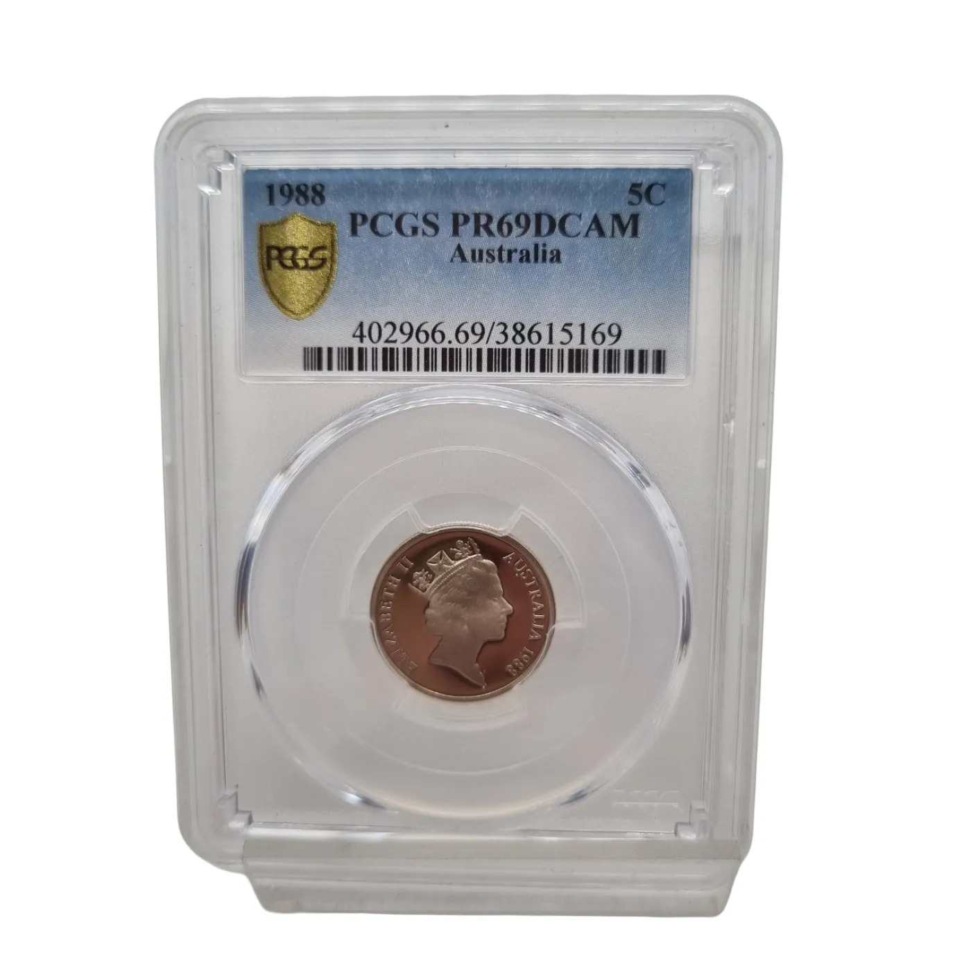 PCGS PR69DCAM Coin 1988 5C Echidna (WR1366568)