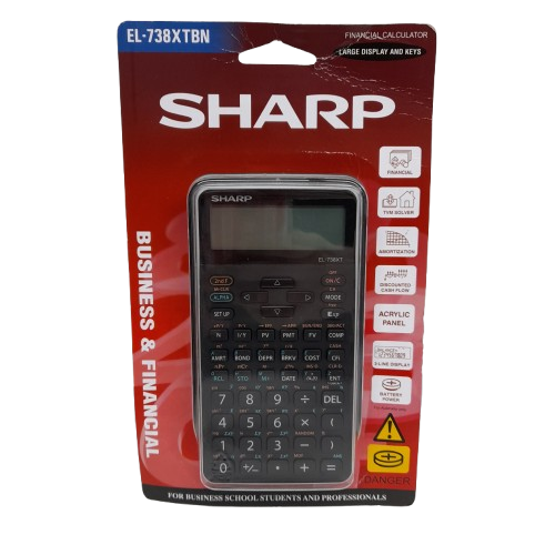 Sharp EL738XTBN Financial Calculator Like New