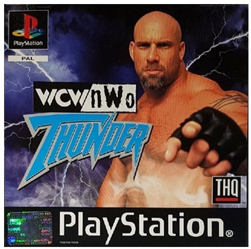 WCW/NWo Thunder PS1 Game In Case With Manual Good Condition (GE1353874)