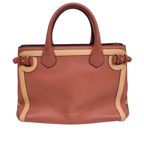 Burberry 4042257 Copper Pink Leather Tote Bag with Certificate