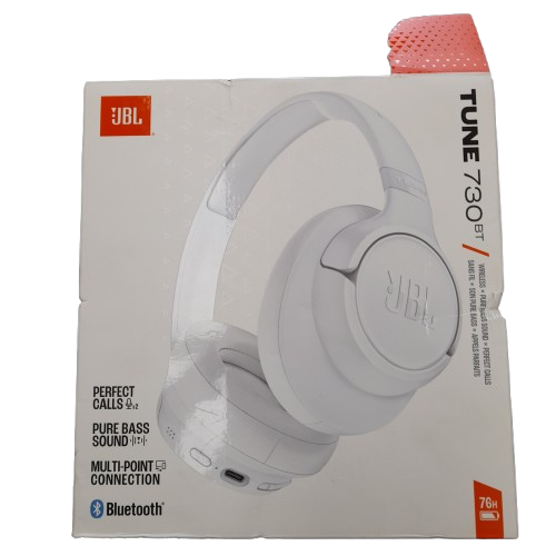JBL Tune 730BT Wireless Over-Ear Headphones White (LN)