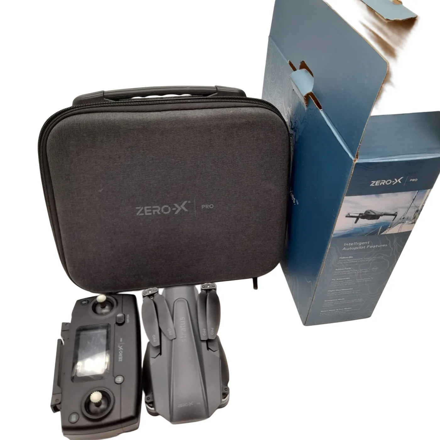 Zero-X Stratus 4K Foldable Drone Grey Black With Remote + Charger + Case +SD Card In Box (WL1424084)