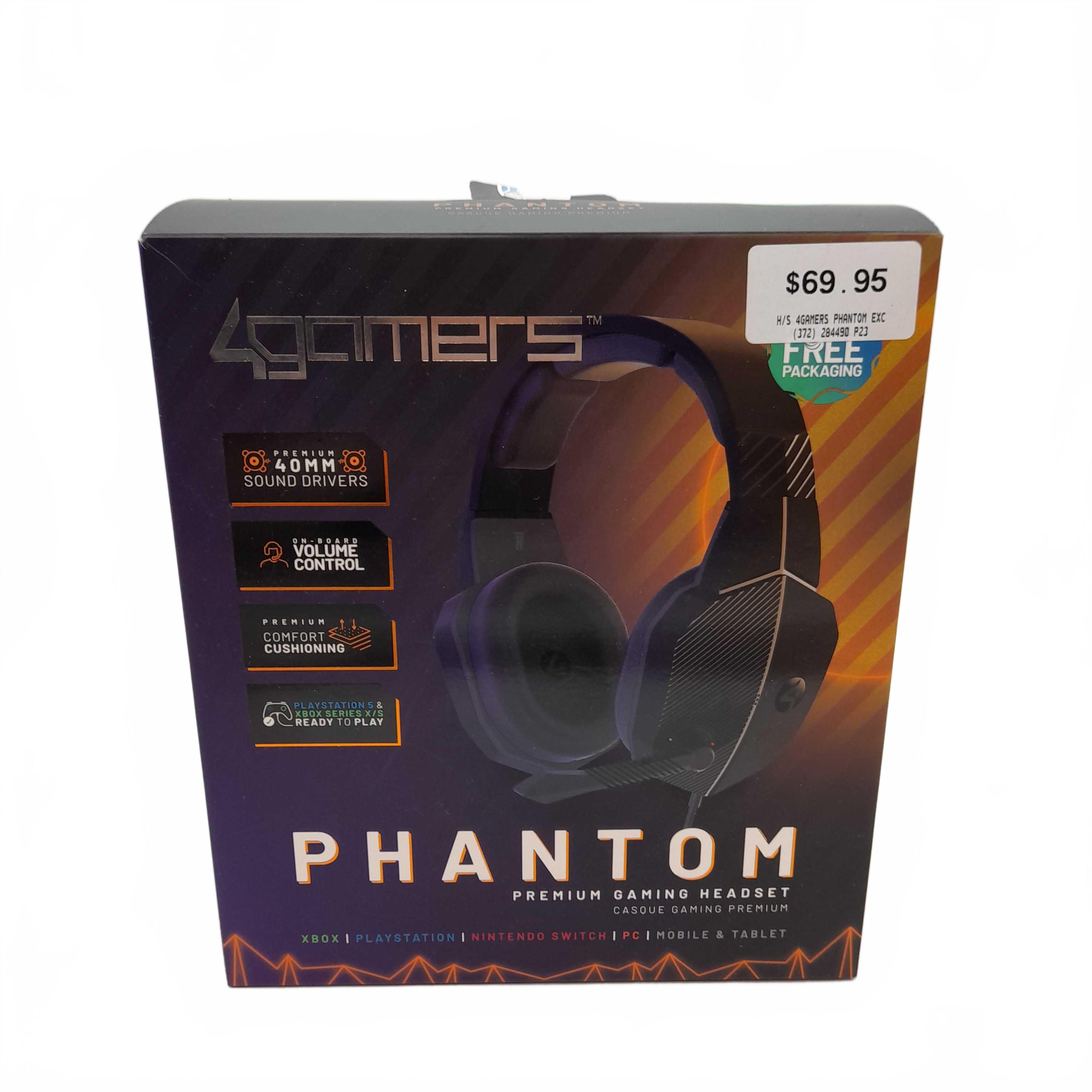 4Gamers Phantom Premium Gaming Headset + Box (WL 1424907)