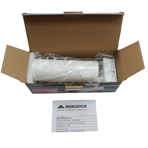 Mercator Track Light NYKA MTK200WH, White, UNUSED, With Box + Instructions (WR 1375888)