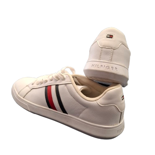 Tommy Hilfiger Mens Cupsole Leather Sneakers White US 10 (JN)