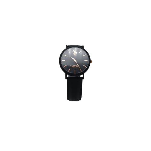US Polo Assn Black Rubber Band Analog Watch (1428180)