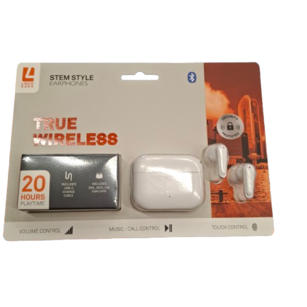 Liquid Ears True Wireless Earbuds (LEBTWSWH)  [JN]