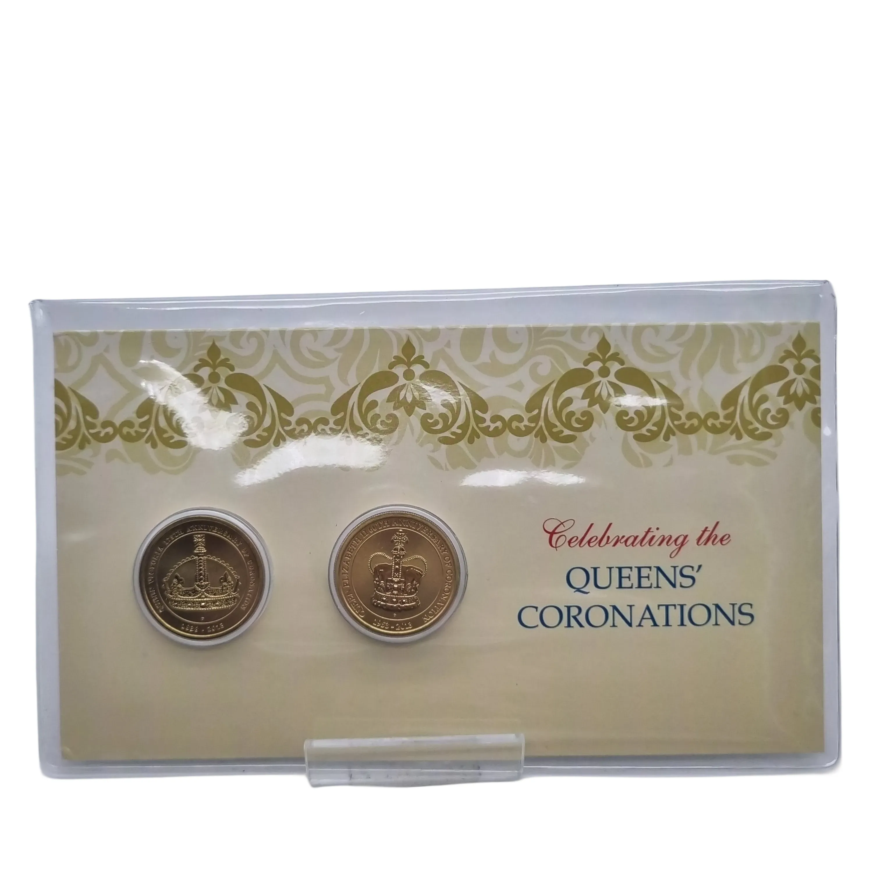 2013 $1 The Queen’s Coronation 2-Coin Stamp and Coin Cover PNC.