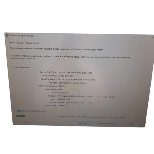 Lenovo IdeaPad Slim 3 AMD Ryzen 5 16GB Ram 500GB SSD Win 11 Home Silver/Grey + Charger Great Working Condition (WL1435621)
