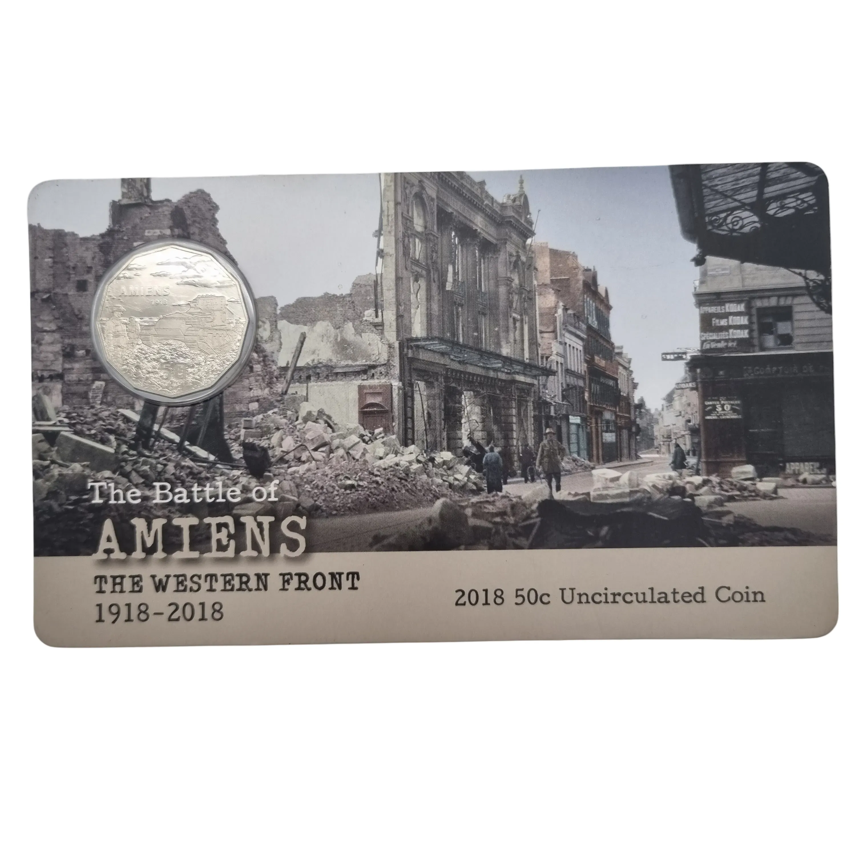 2018 50c The Western Front – Amiens Uncirculated Coin
