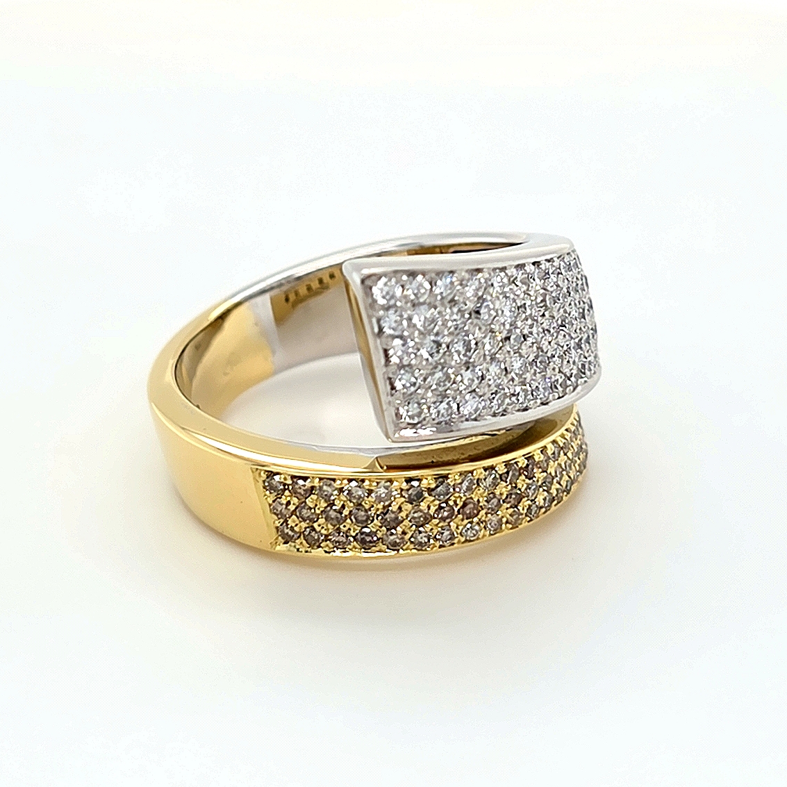 Ladies 18ct Yellow And White Gold Diamond Ring – Ring Size – O1/2 (MR1413988)