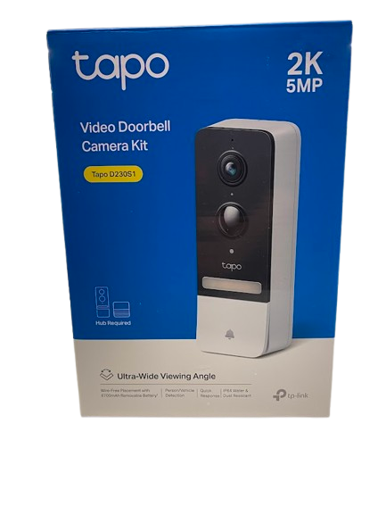 TAPO CAMERA D230S1 S/N:22491F5B01981 B/CODE:DC627958E22E WHITE NEW IN BOX (NG)