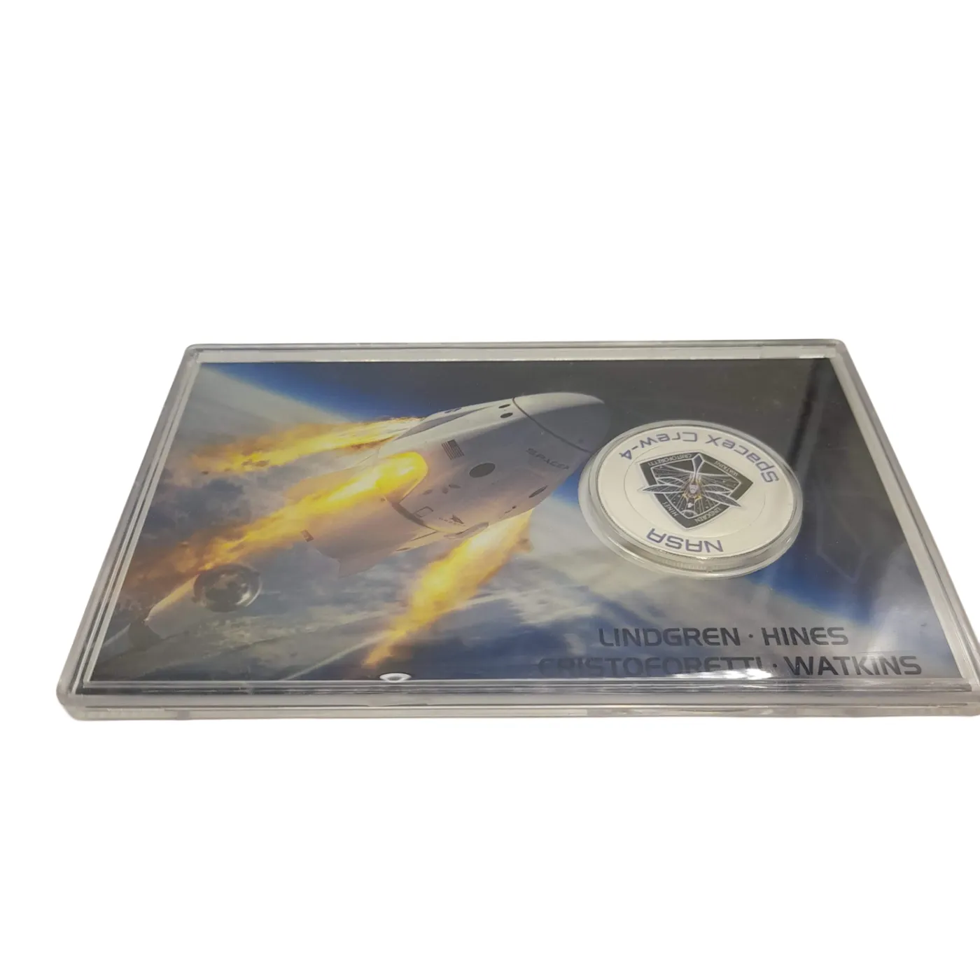 Lindgren Hines NASA SpaceX Crew Silver Plated Coin – 43mm – Limited Edition 5000 (WR1376187)