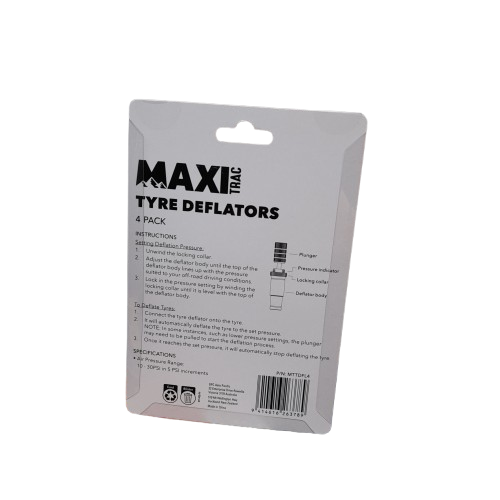 MaxiTrac Tyre Deflators 4 Pack MTTDFL4 (LN) (Tested)