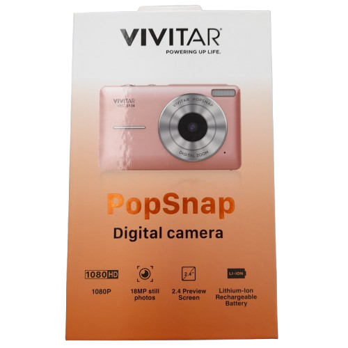 Vivitar Pop Snap Digital Compact Camera Pink LN)