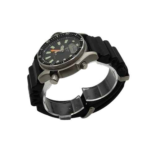 Citizen Promaster C520-S044898 Black Rubber Band Men’s Watch – Ticking, Excellent Condition, Watch ONLY (GE 1427052)