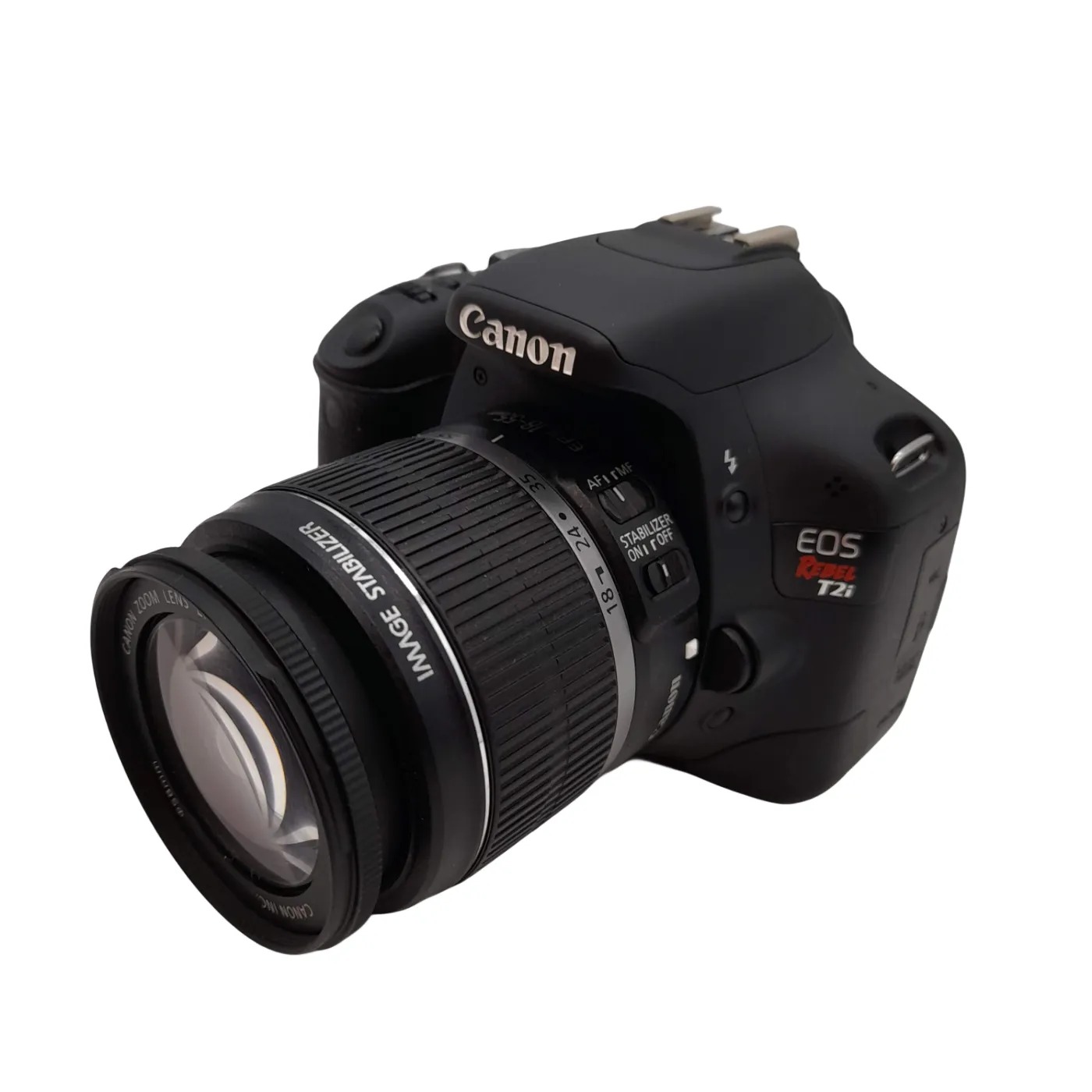 Canon SLR Camera DS126271 EOS Rebel T2i Black With 18-55mm Lens +Charger +Strap +Battery (WL1410406)
