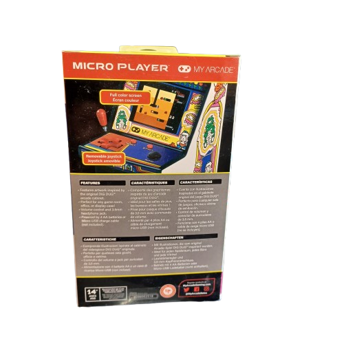 My Arcade Retro Dig Dug Micro Player Full Color 2.75 Screen (LE-1352011)
