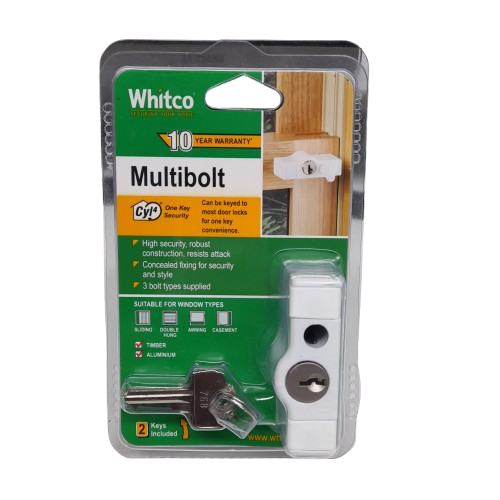 Whitco W2205116 Multibolt Window Lock White in Packet (MR)
