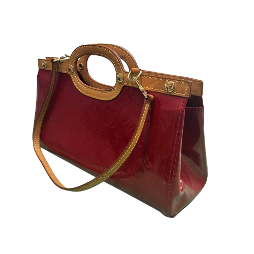 Louis Vuitton Red Monogram Vernis Roxbury Drive Bag Red (MK)