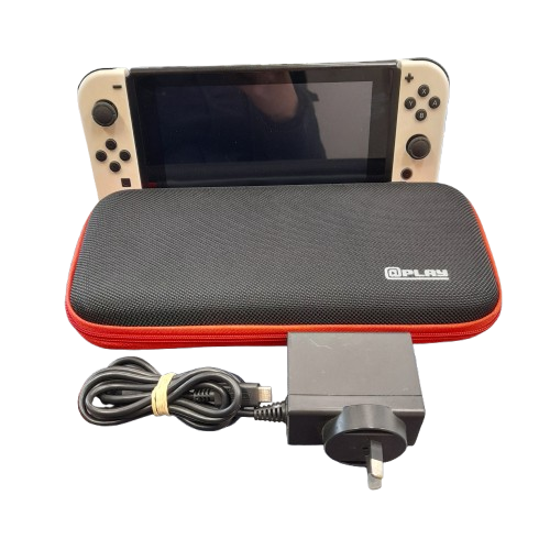 Nintendo Switch HAC-001 With White Joy Cons, Case And Charger (GE1353871)