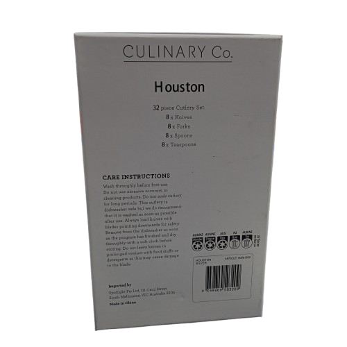 Culinary Co Houston 32 Piece Cutlery Set Silver (1433626) (CP)