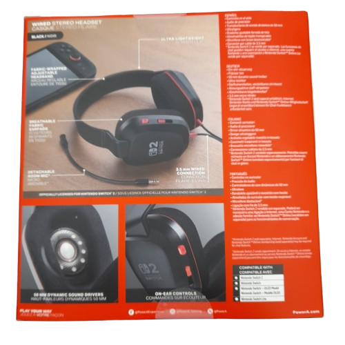 PowerA Gaming Headset UNHSHSWD Black Stereo Wired Headset (LN)