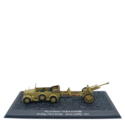 Combat Tanks Collection Kfz 15 Horch Brown Combat Tank Figure With Magazine In Case (CP)
