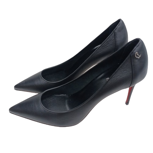Ladies Christian Louboutin Sporty Kate 85 Pump, Black, Size 39.5, Nappa Leather, EXCELLENT CONDITION NO WEAR TO SOLE, With Box No Receipts (NA)