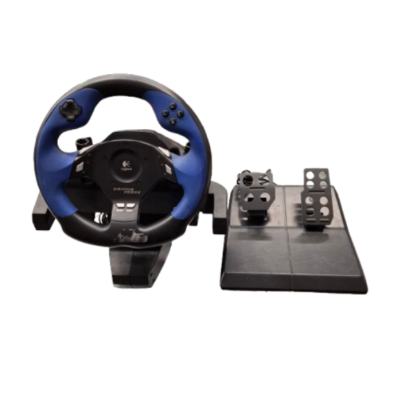 Logitech Gaming Accessories E-UC2 Black and Blue Steering Wheel and Pedal Set (JN)